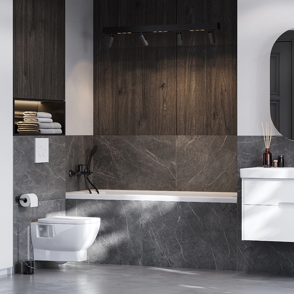 Инсталляция Santek Нео с унитазом, сиденьем, кнопкой белый