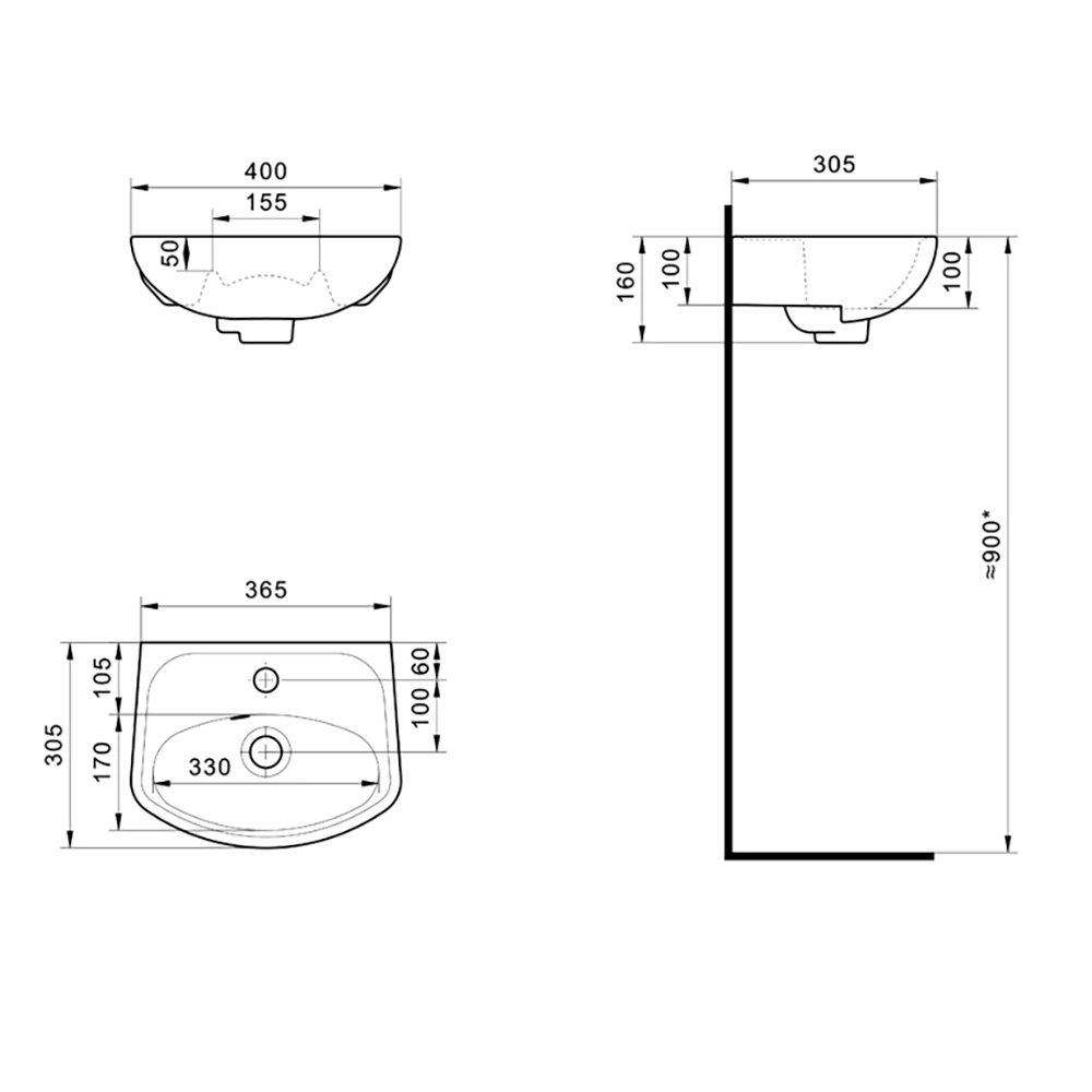 Раковина Santek Анимо 40 см