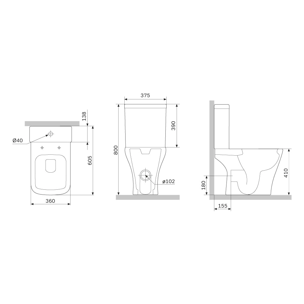 Унитаз-компакт AM.PM Gem безободковый с сиденьем