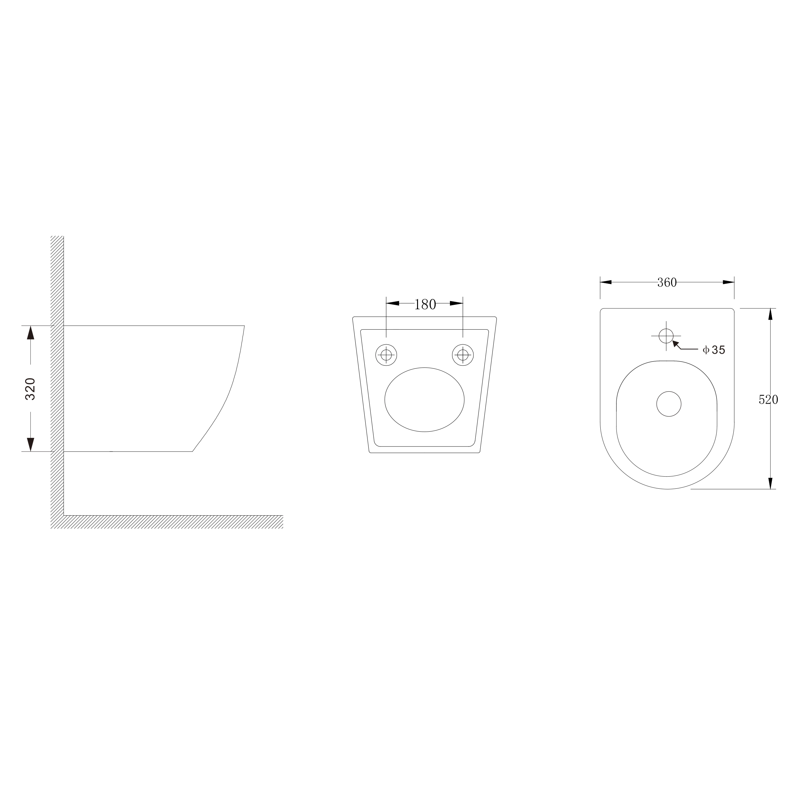 Биде FLUMEN DESIGN Ardennes Taupe подвесное бежевое