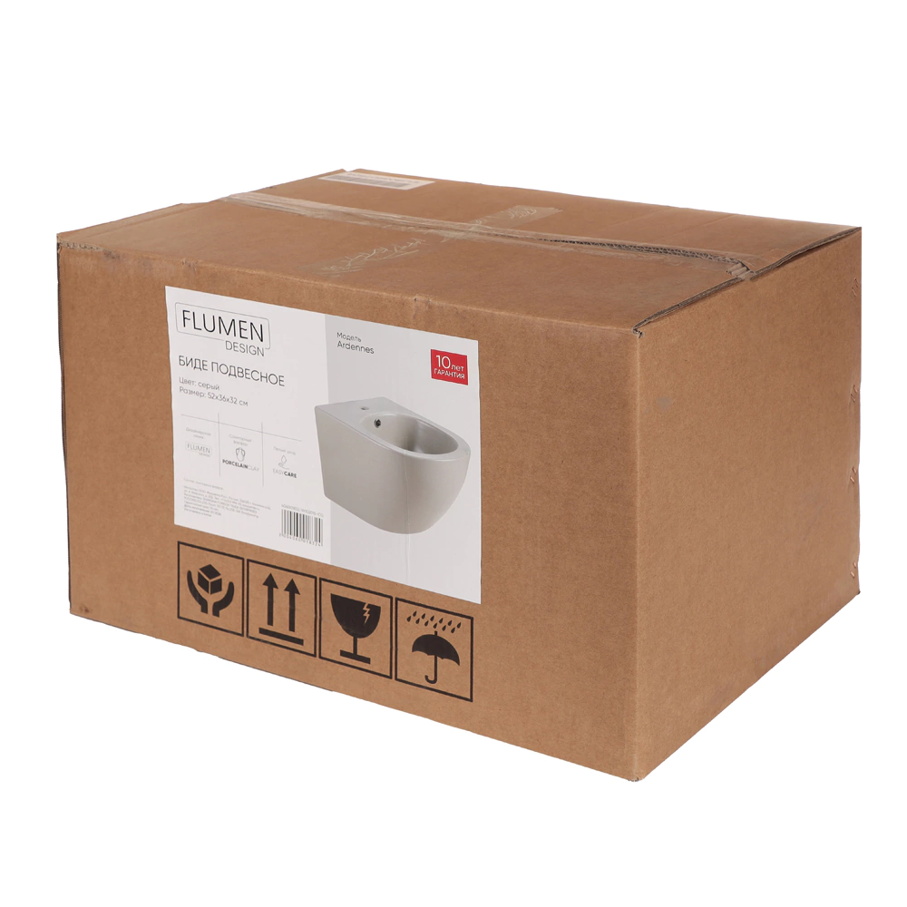 Биде FLUMEN DESIGN Ardennes Cement Grey подвесное серое