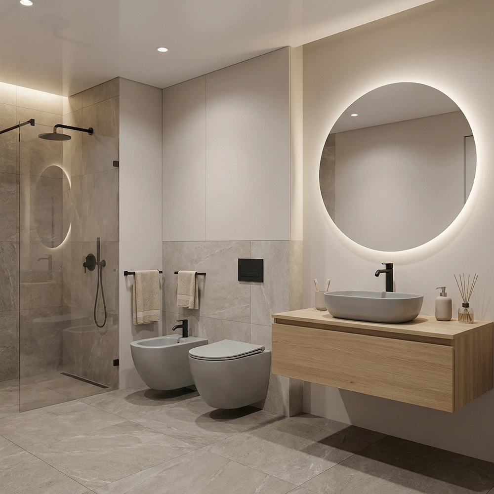 Биде FLUMEN DESIGN Ardennes Cement Grey подвесное серое