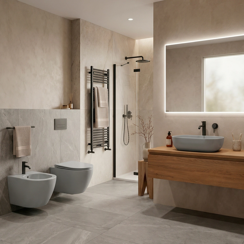Раковина на столешницу FLUMEN DESIGN Malta Cement Grey серая