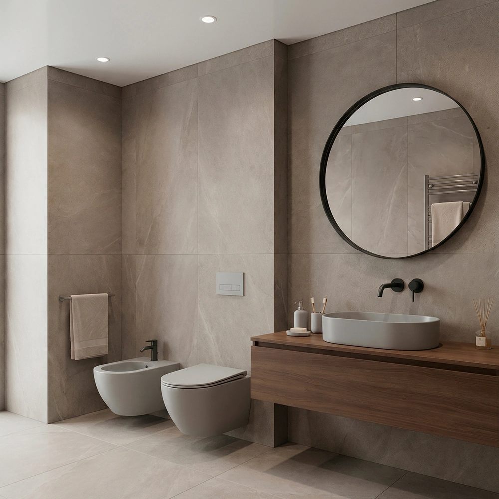 Раковина на столешницу FLUMEN DESIGN Elbe Cement Grey серая