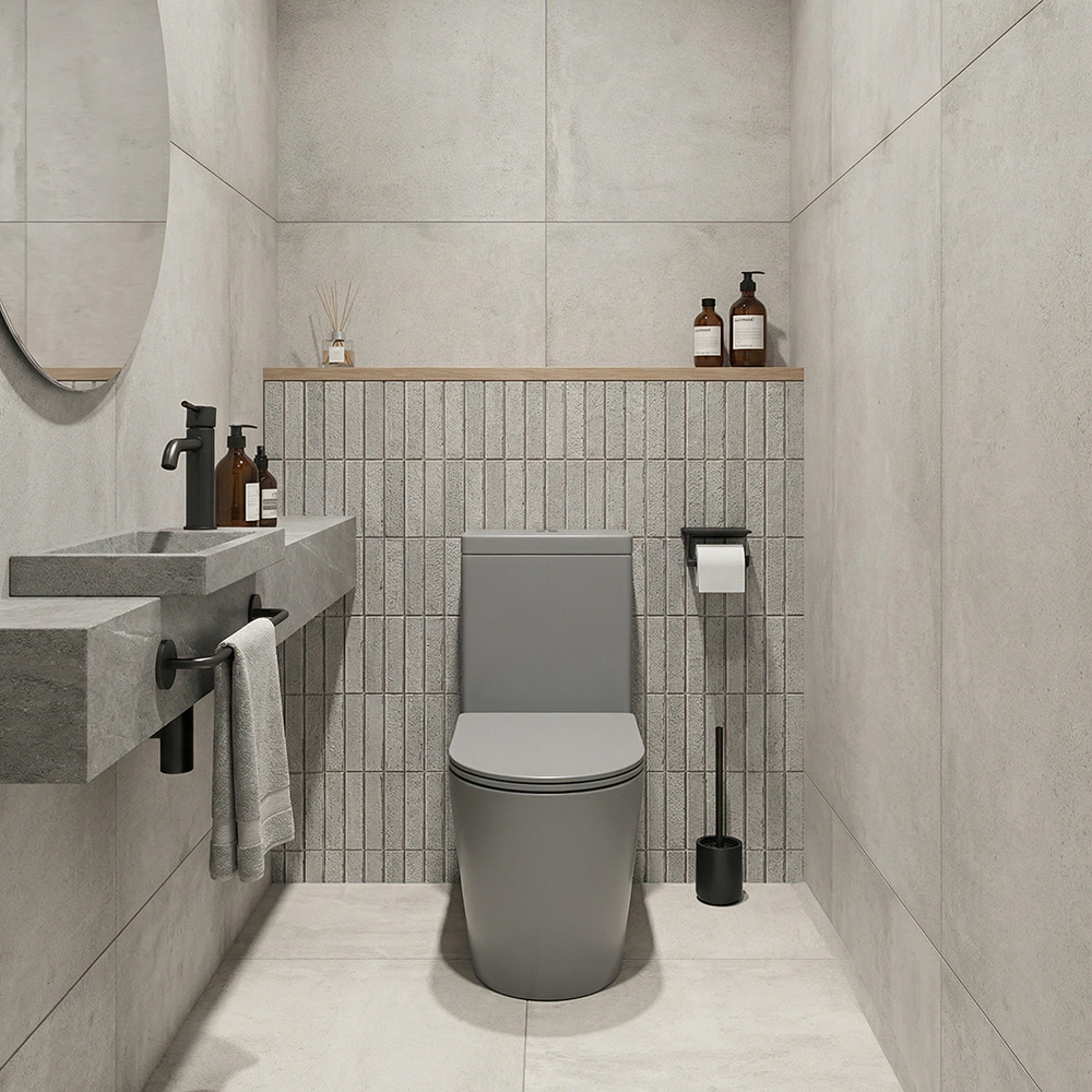 Унитаз-компакт FLUMEN DESIGN Ardennes с сиденьем с микролифтом графит