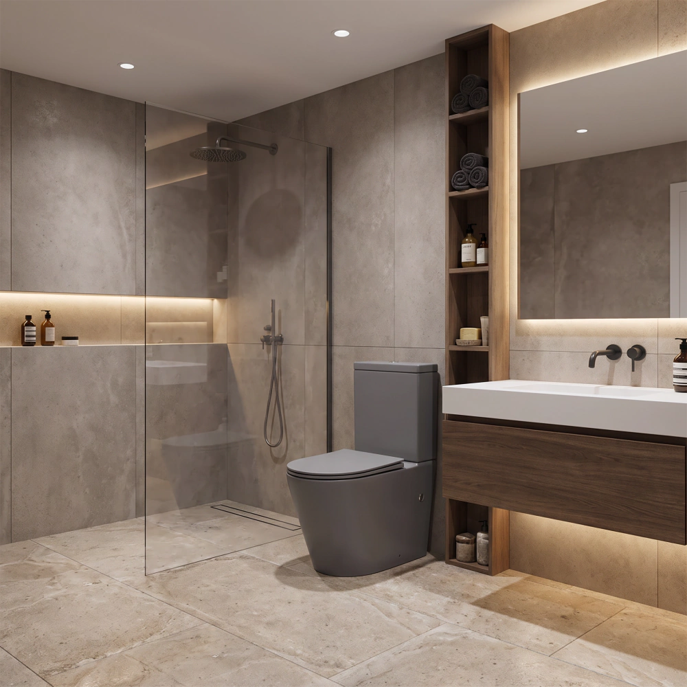 Унитаз-компакт FLUMEN DESIGN Ardennes с сиденьем с микролифтом графит