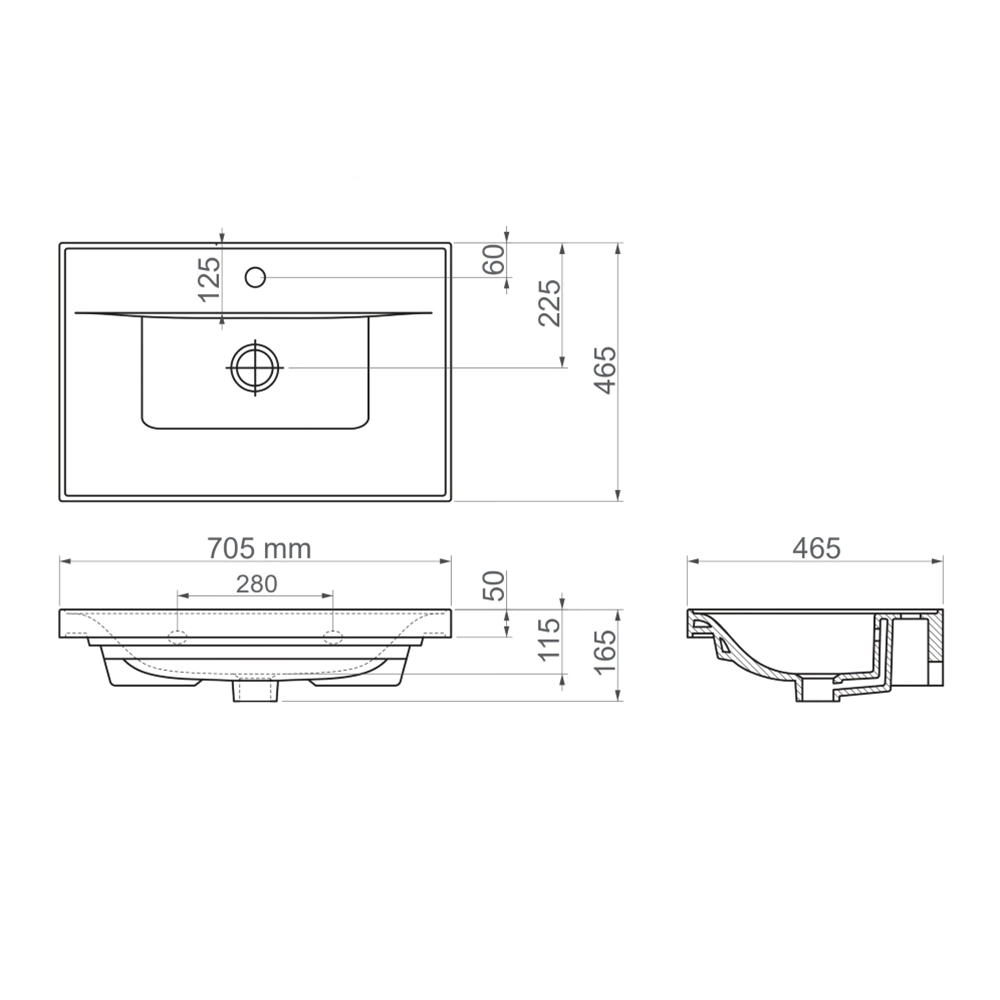 Раковина Lapino Sava 70 см