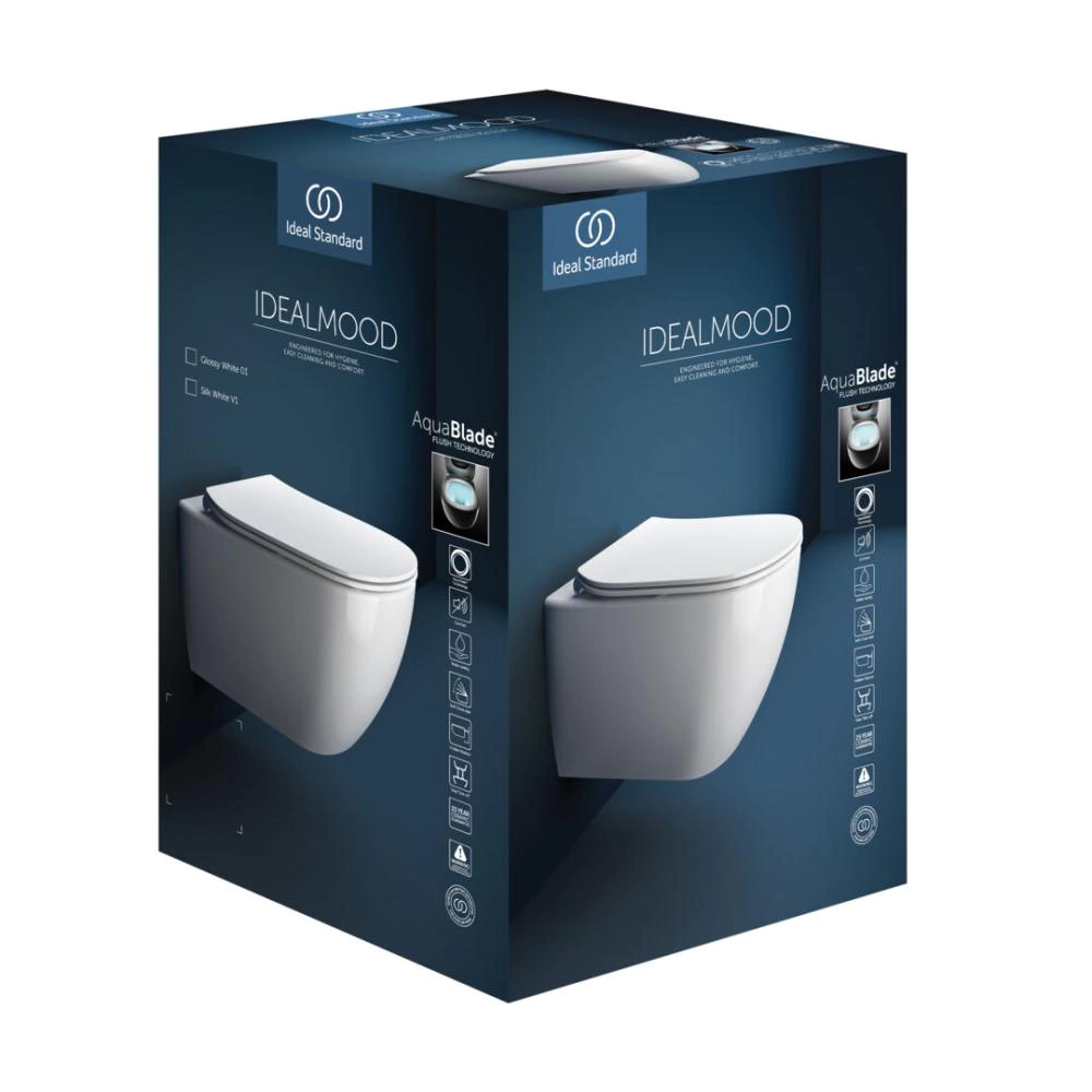 Унитаз подвесной Ideal Standard Idealmood Aquablade с сиденьем с микролифтом