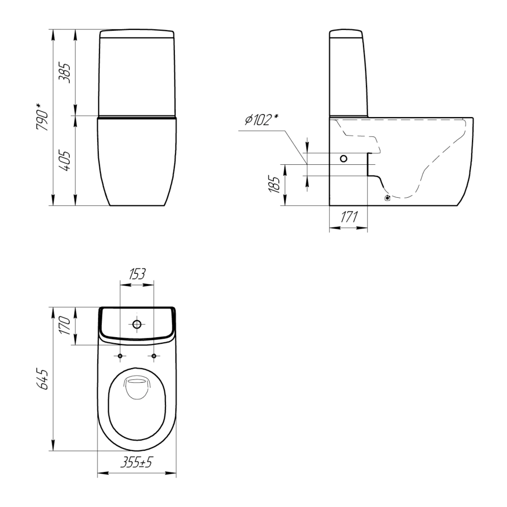 Унитаз-компакт Cersanit Moduo Vortex безободковый с сиденьем с микролифтом