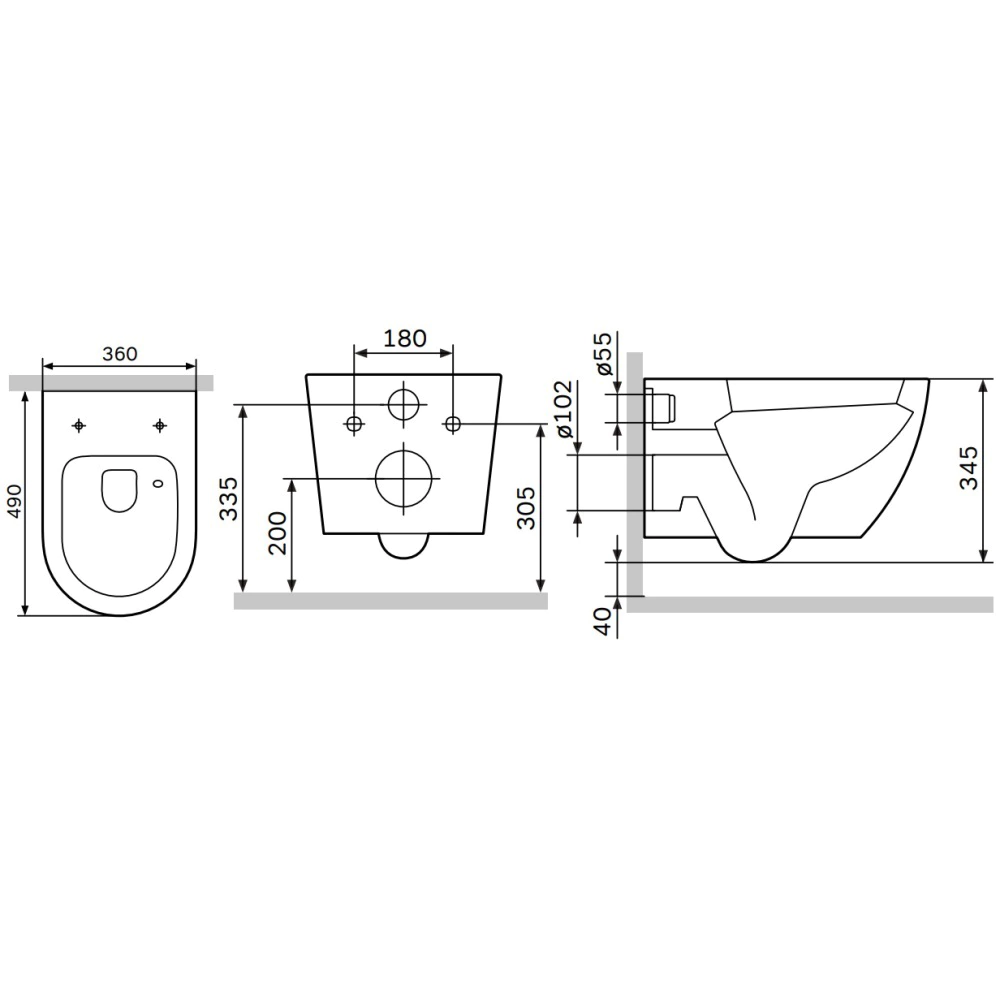 Унитаз подвесной AM.PM Like AquaSpin 2.0 безободковый с сиденьем с микролифтом