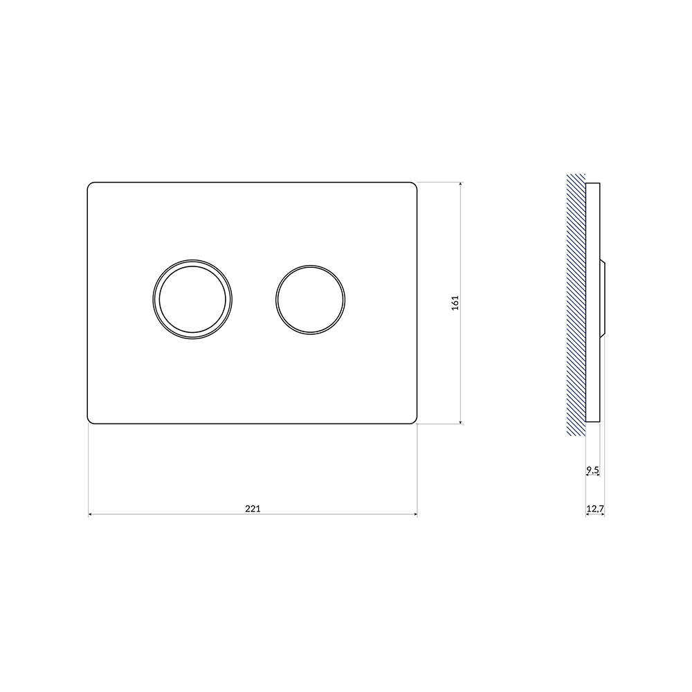Кнопка для инсталляции Cersanit ACCENTO CIRCLE хром