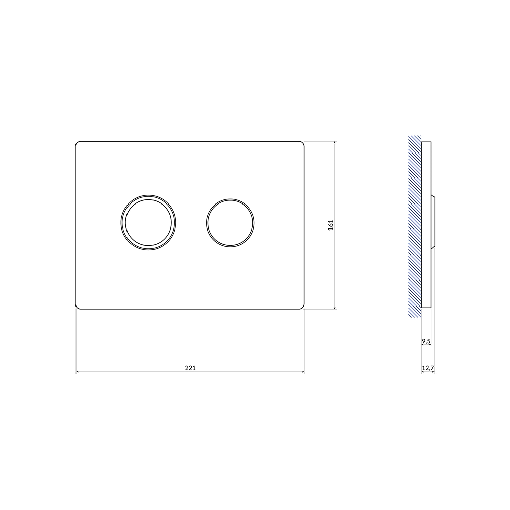 Кнопка для инсталляции Cersanit ACCENTO CIRCLE черный
