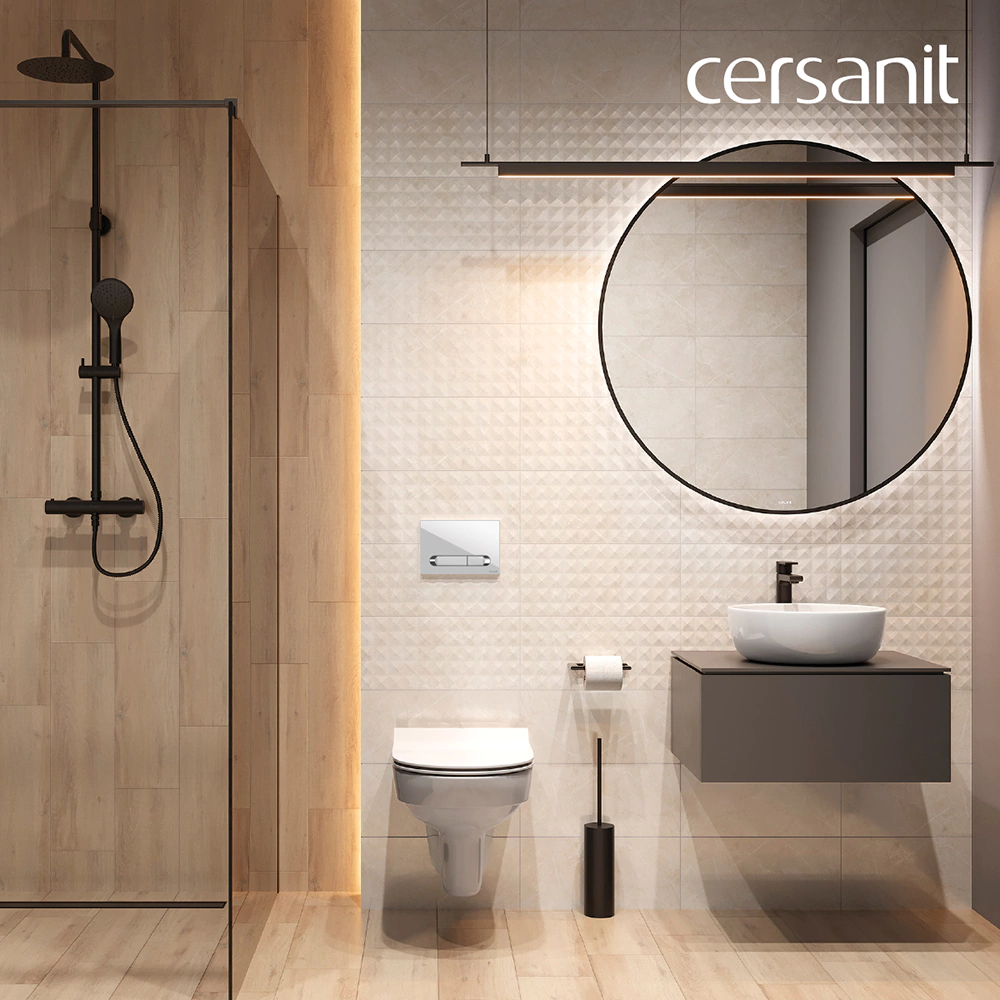 Инсталляция Cersanit Estetica AQUA 40 SMART M с унитазом и белой кнопкой