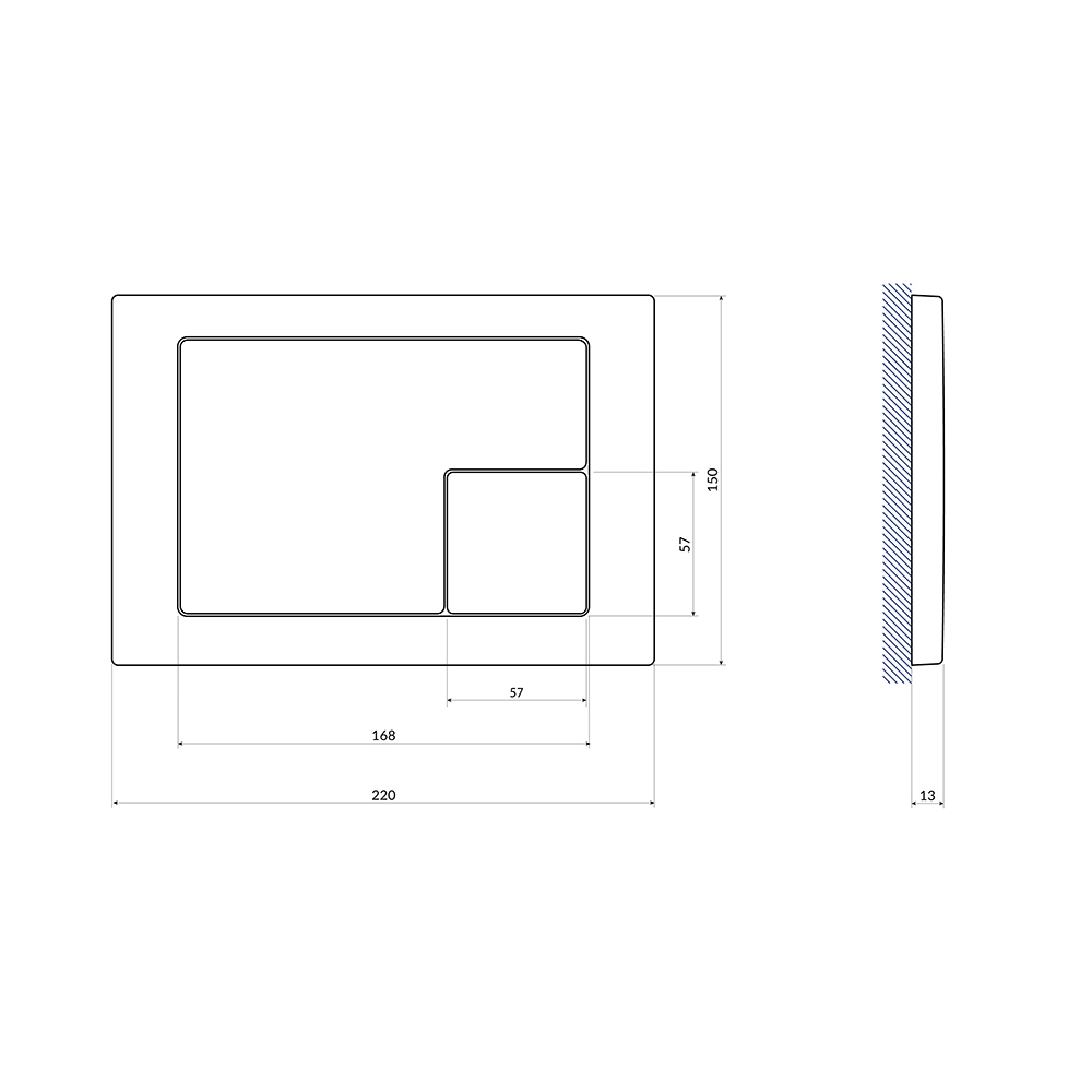Инсталляция Cersanit City Smart AQUA 40 SMART M с унитазом и белой кнопкой