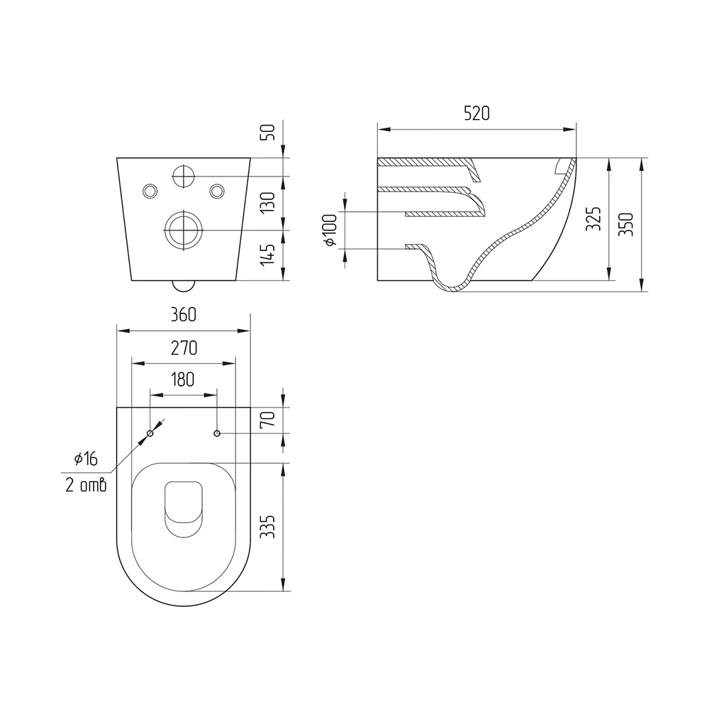 Инсталляция Cersanit Brasko Vortex AQUA50 PRIME P с унитазом и кнопкой хром