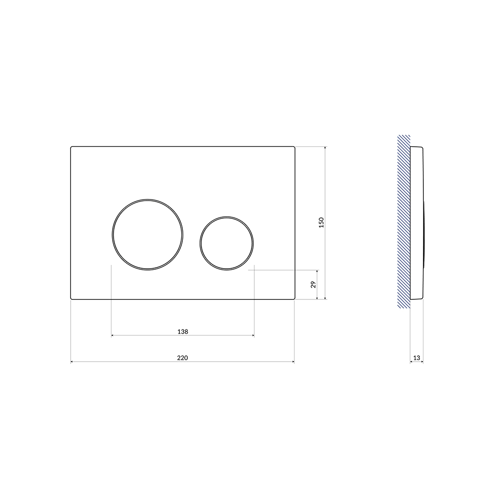 Инсталляция Cersanit Crea Vortex AQUA 50 PRIME M с унитазом и кнопкой хром