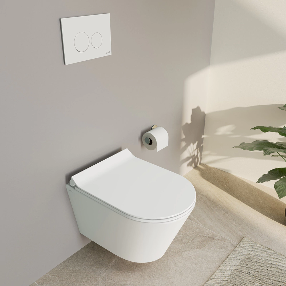 Унитаз подвесной Vitra M50 безободковый с сиденьем с микролифтом