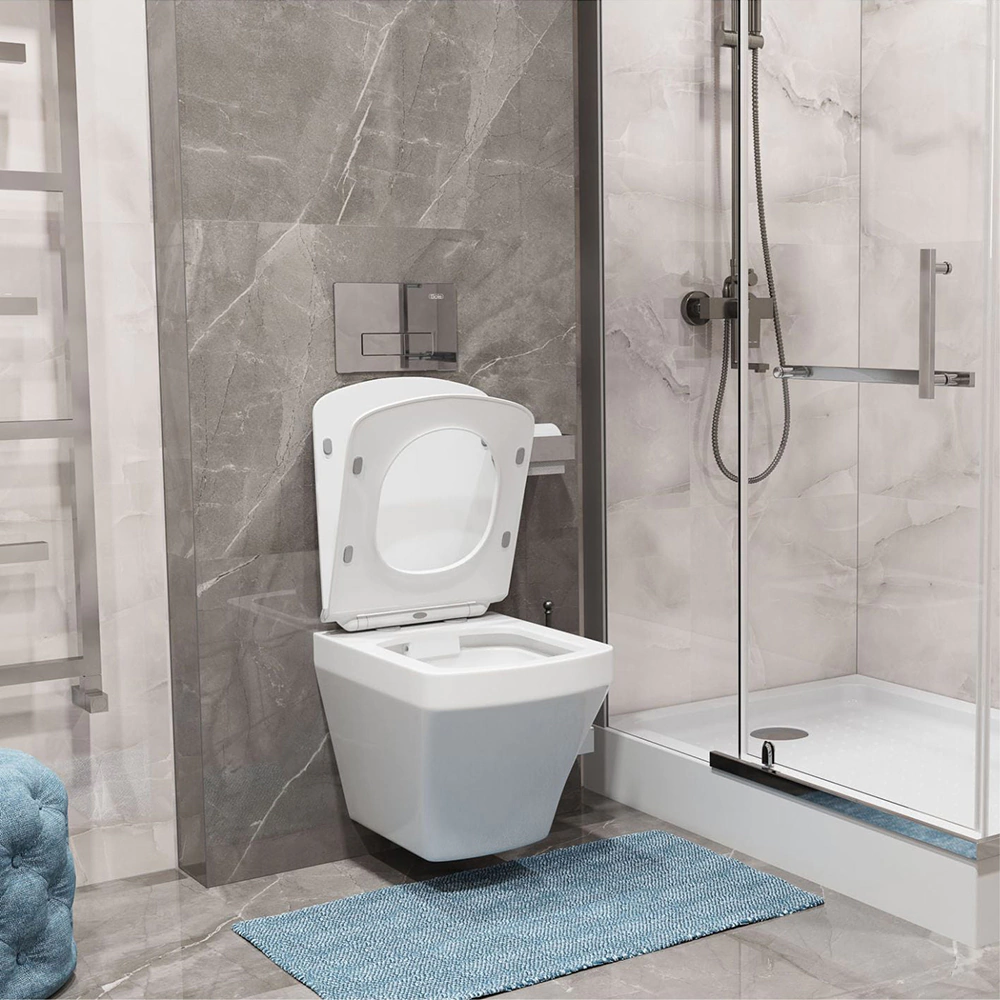 Унитаз подвесной SOLE Still безободковый с сиденьем с микролифтом