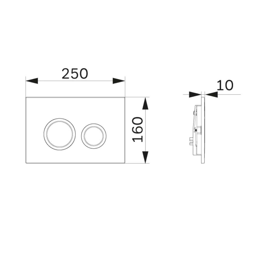 Кнопка для инсталляции AM.PM ErgoFit L белая