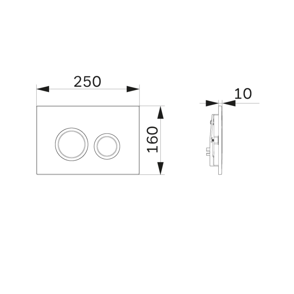 Кнопка для инсталляции AM.PM ErgoFit L хром