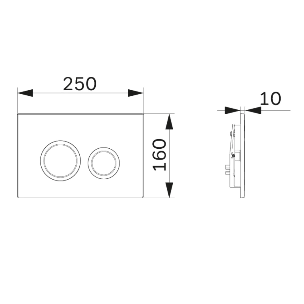 Кнопка для инсталляции AM.PM ErgoFit L черная