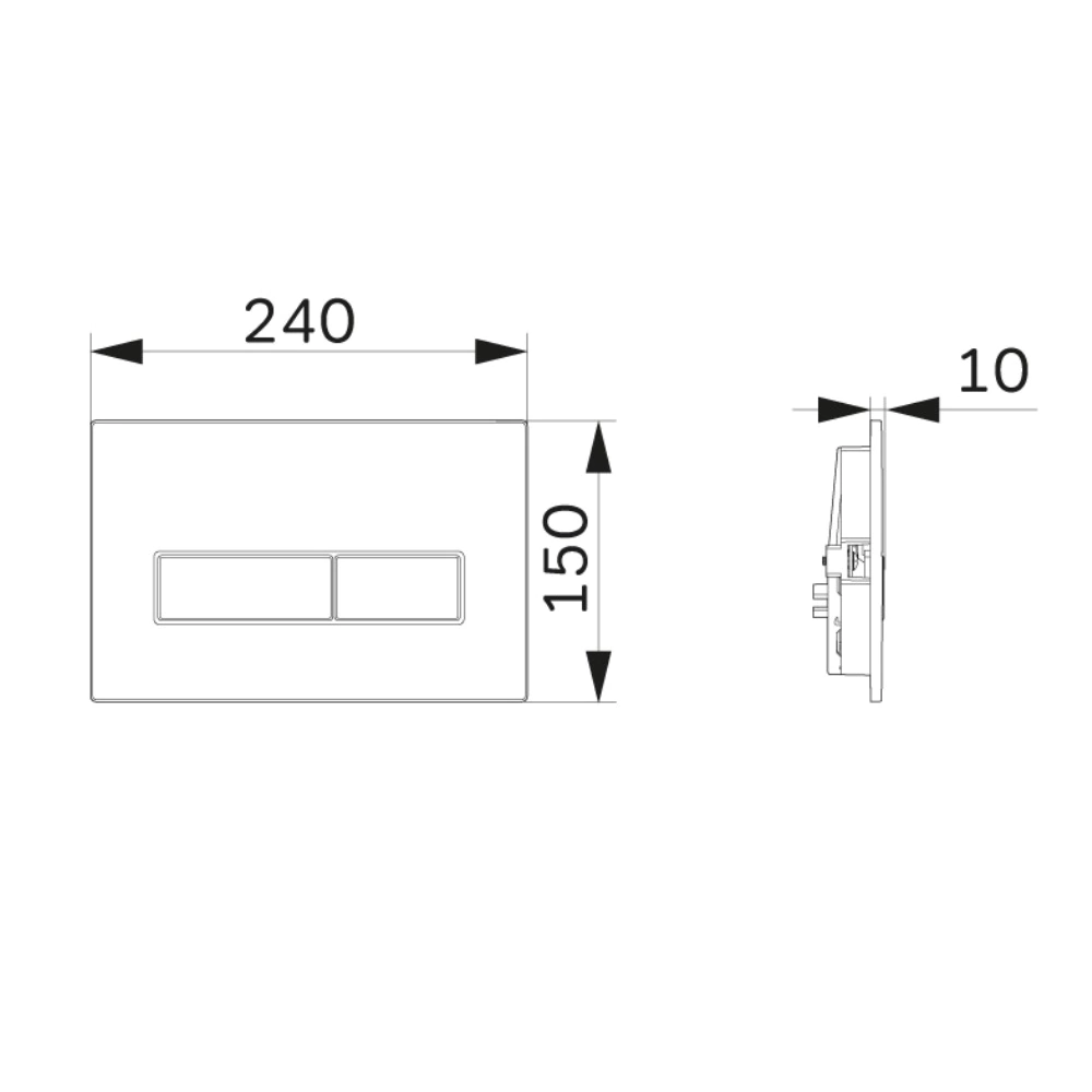 Кнопка для инсталляции AM.PM ErgoFit M белая