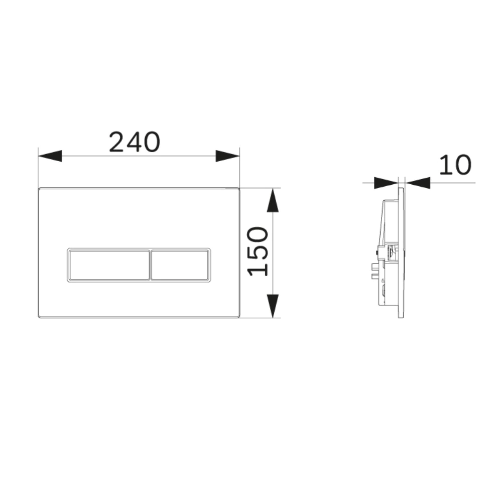 Кнопка для инсталляции AM.PM ErgoFit M хром