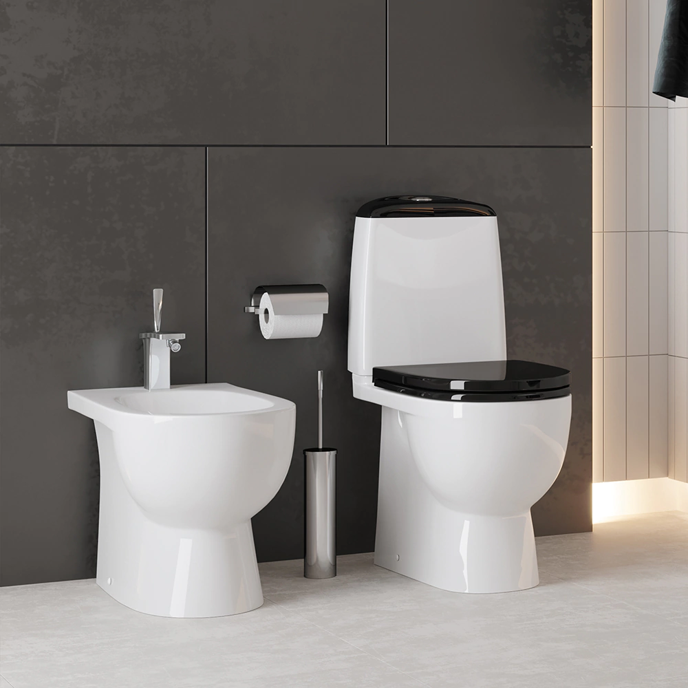 Унитаз-компакт SANITA LUXE Best Black с сиденьем с микролифтом