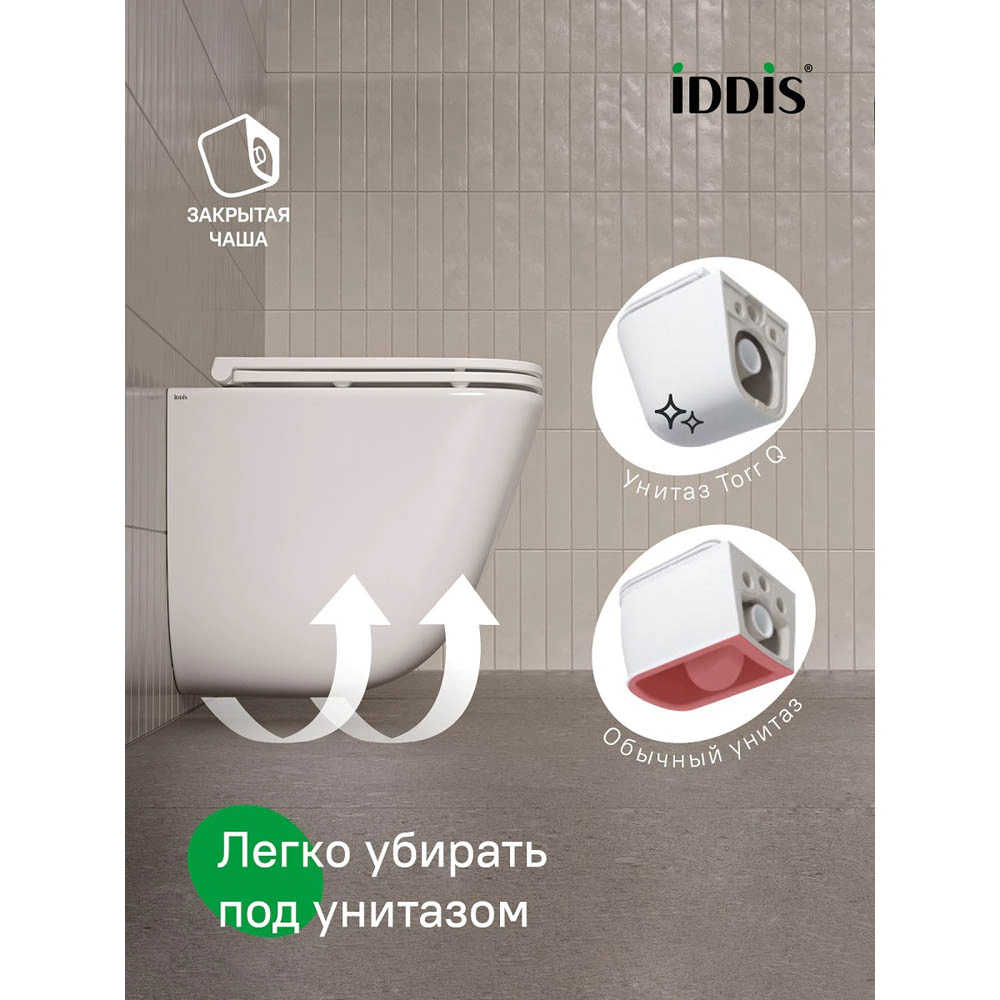 Инсталляция IDDIS Torr с унитазом, сиденьем, кнопкой графит