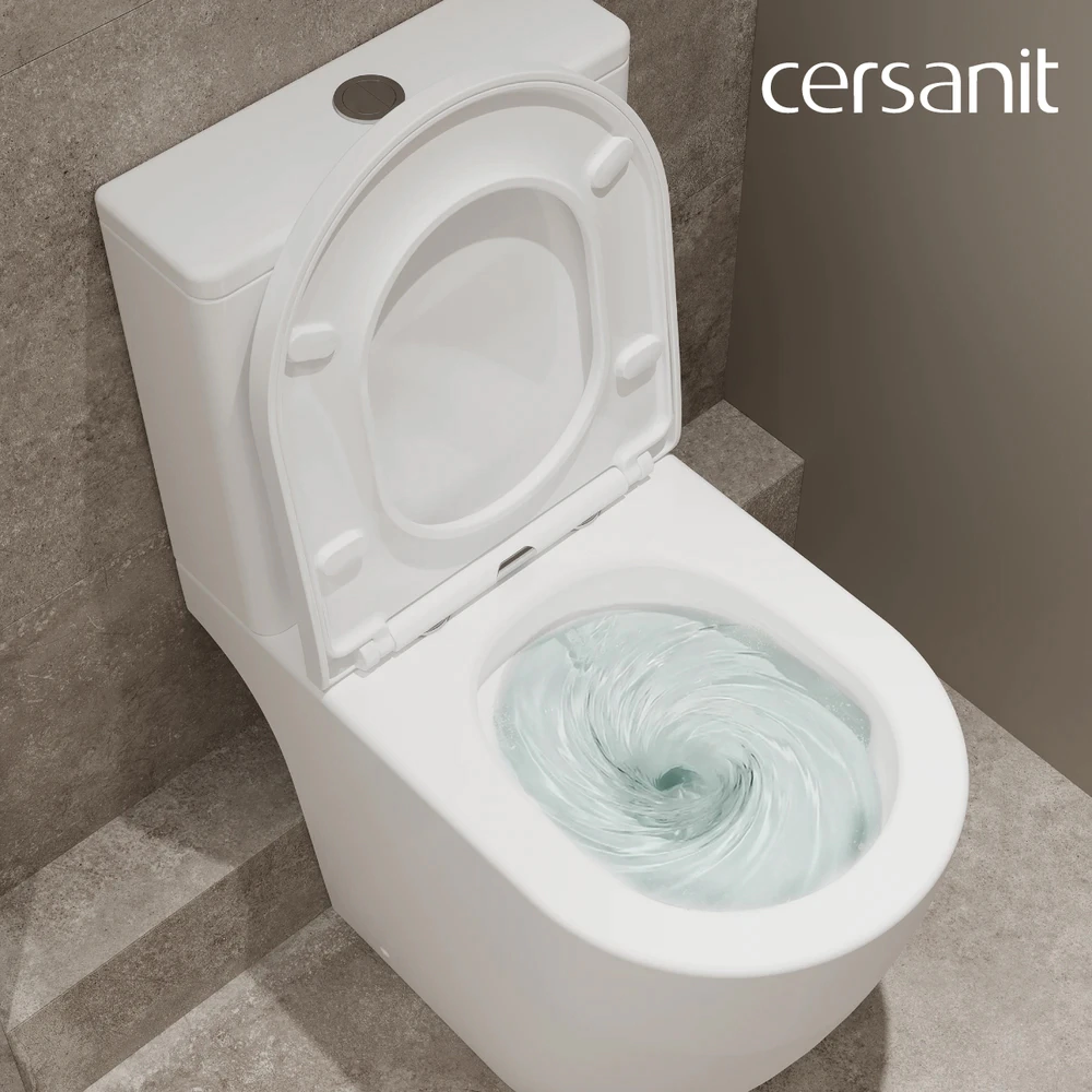 Унитаз-компакт Cersanit Brasko Vortex безободковый с сиденьем с микролифтом