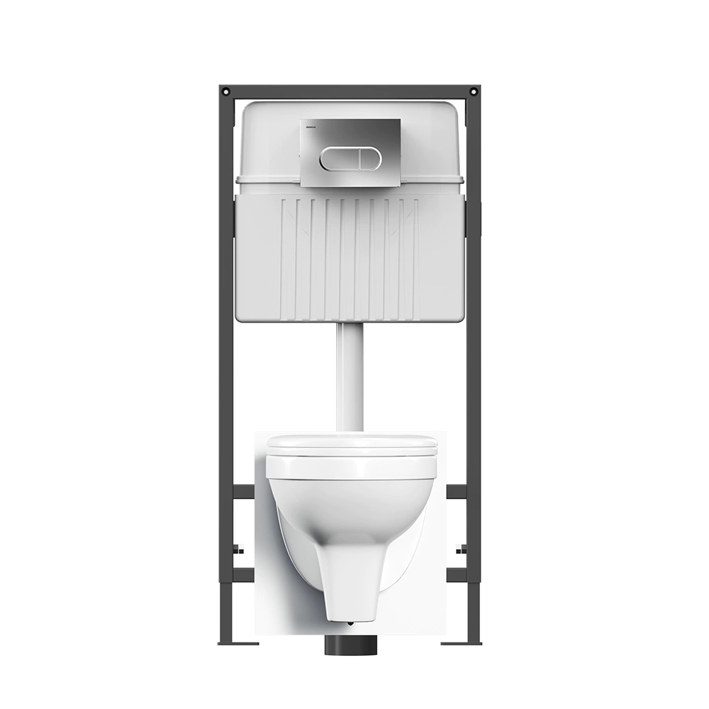 Инсталляция Damixa Jupiter с унитазом, сиденьем, кнопкой хром