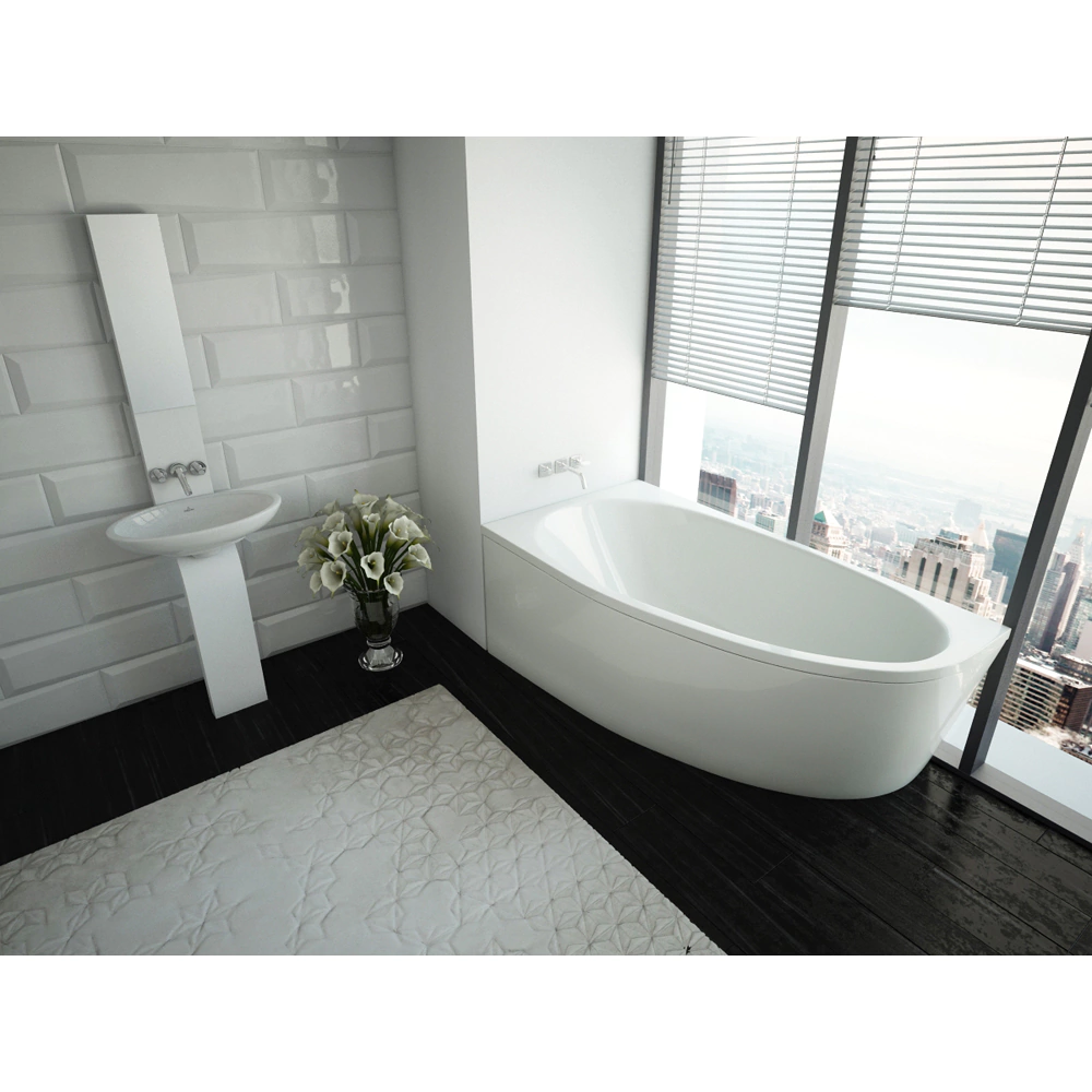 Акриловая ванна AQUATEK Дива 170х90 см с ножками правая