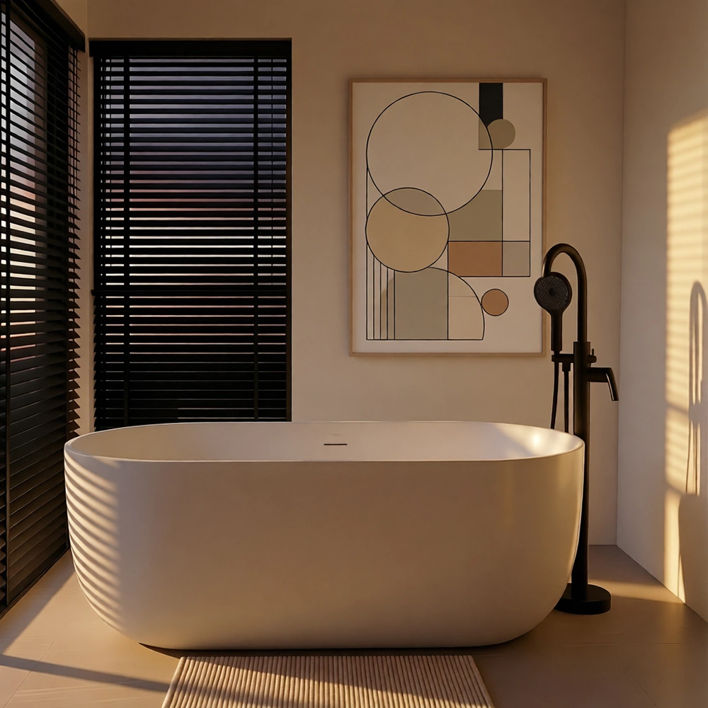 Акриловая ванна FLUMEN DESIGN Albano 180х80 см отдельностоящая с каркасом и экраном