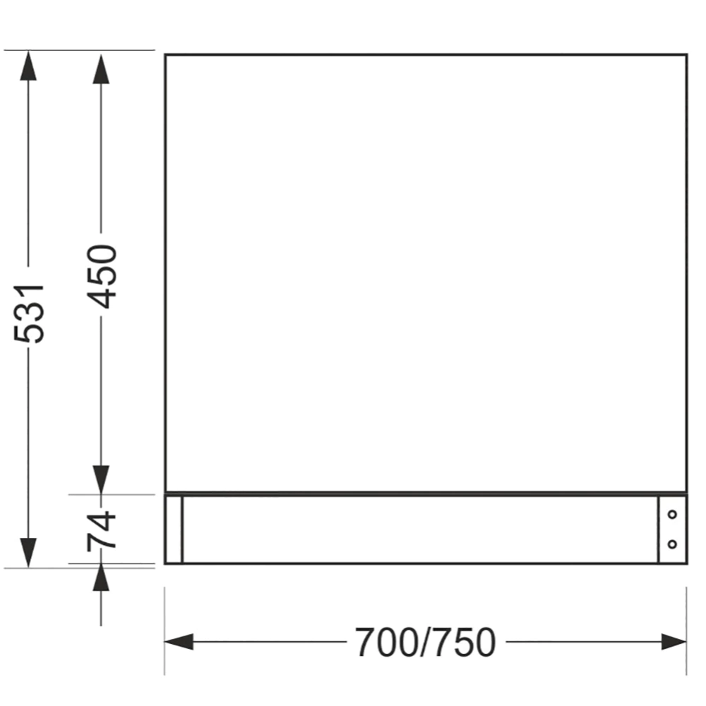 Панель для ванны Cersanit 75 см боковая универсальная