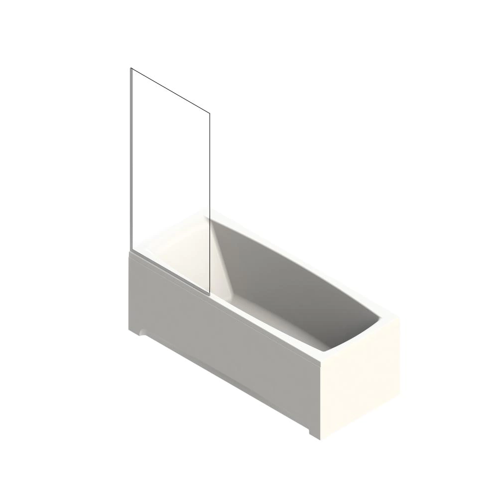 Ширма для ванны DOMANI-SPA 140х80 см матовый хром профиль