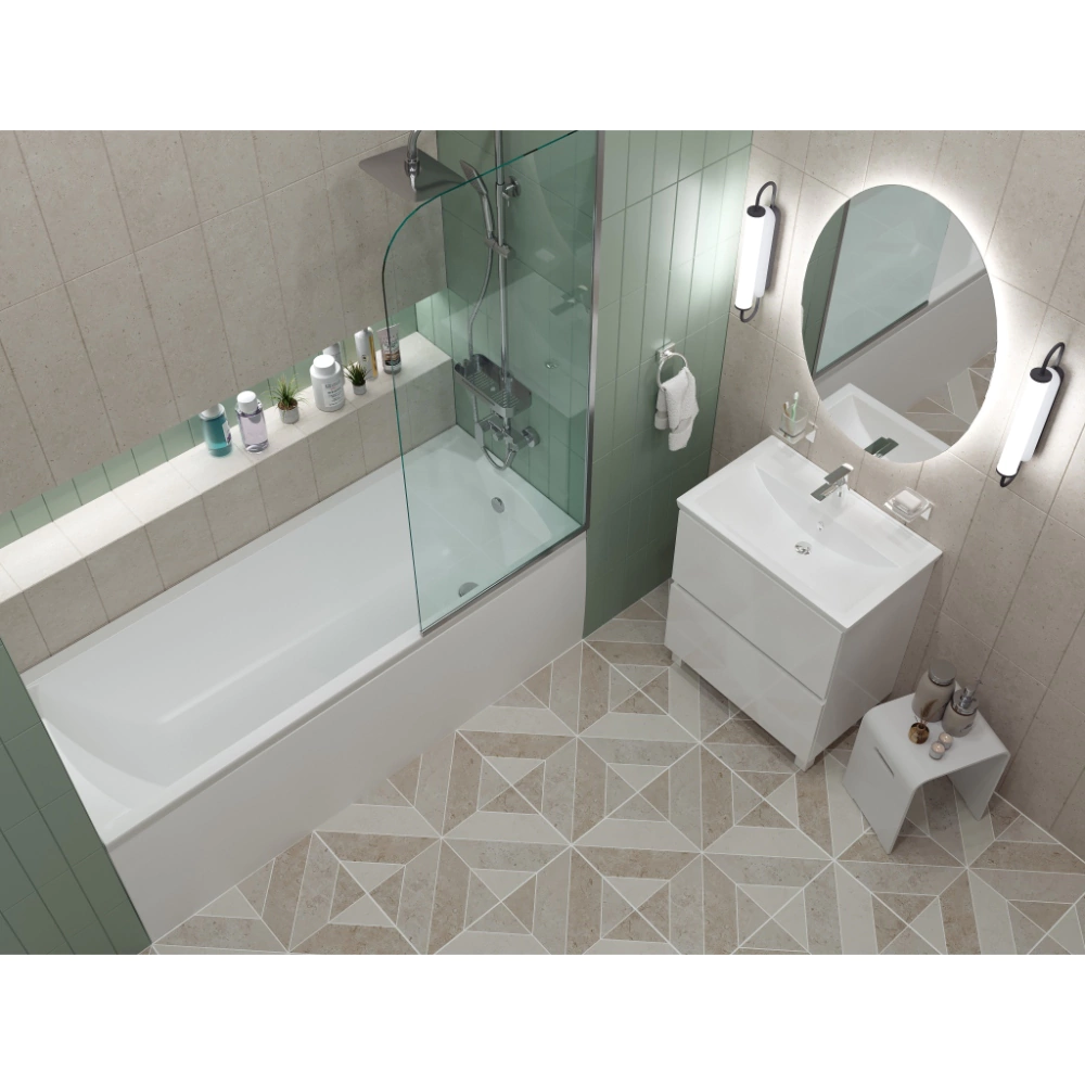 Акриловая ванна 100Acryl Acryel 175х70 см прямоугольная