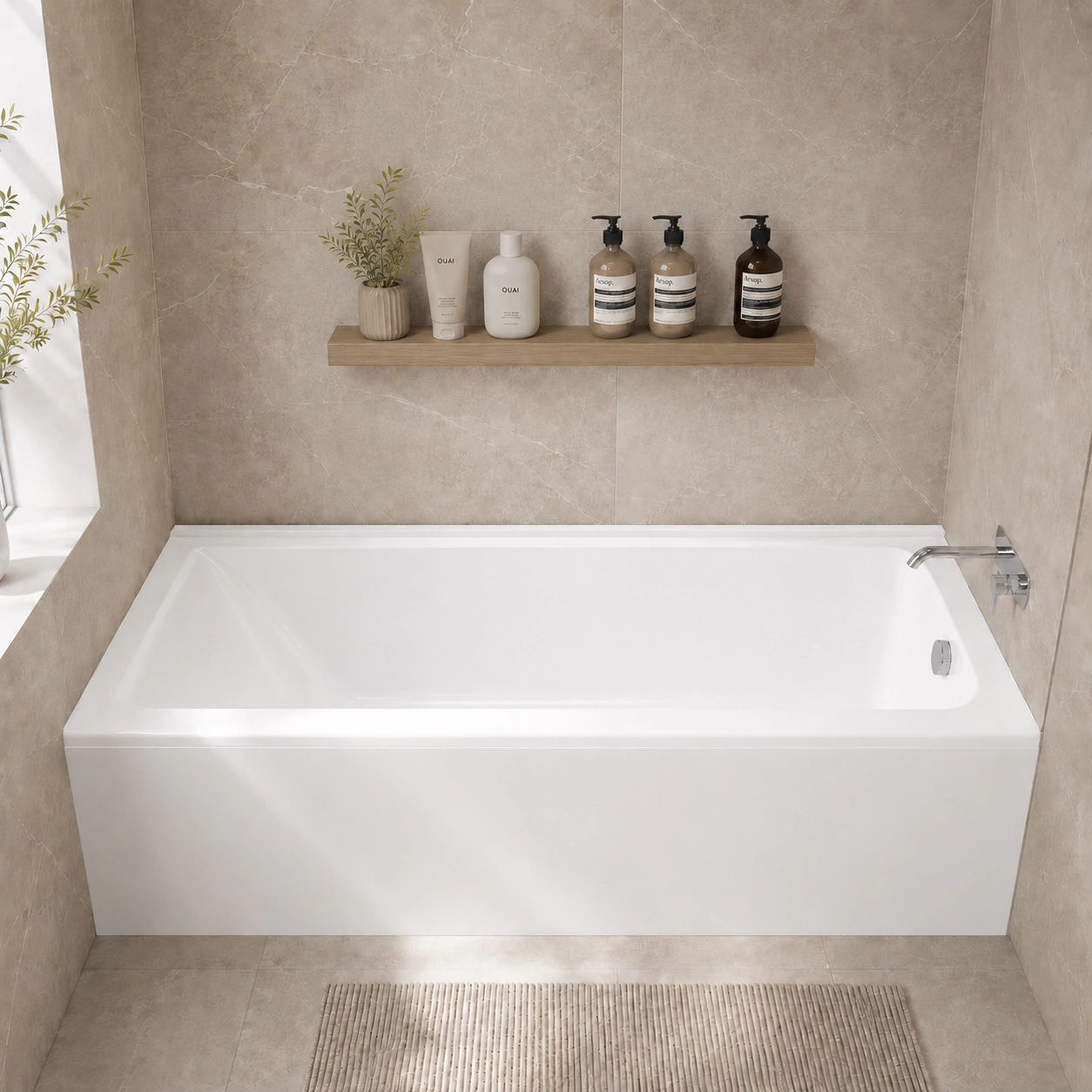 Акриловая ванна Alba Spa Merry 180х70 см прямоугольная