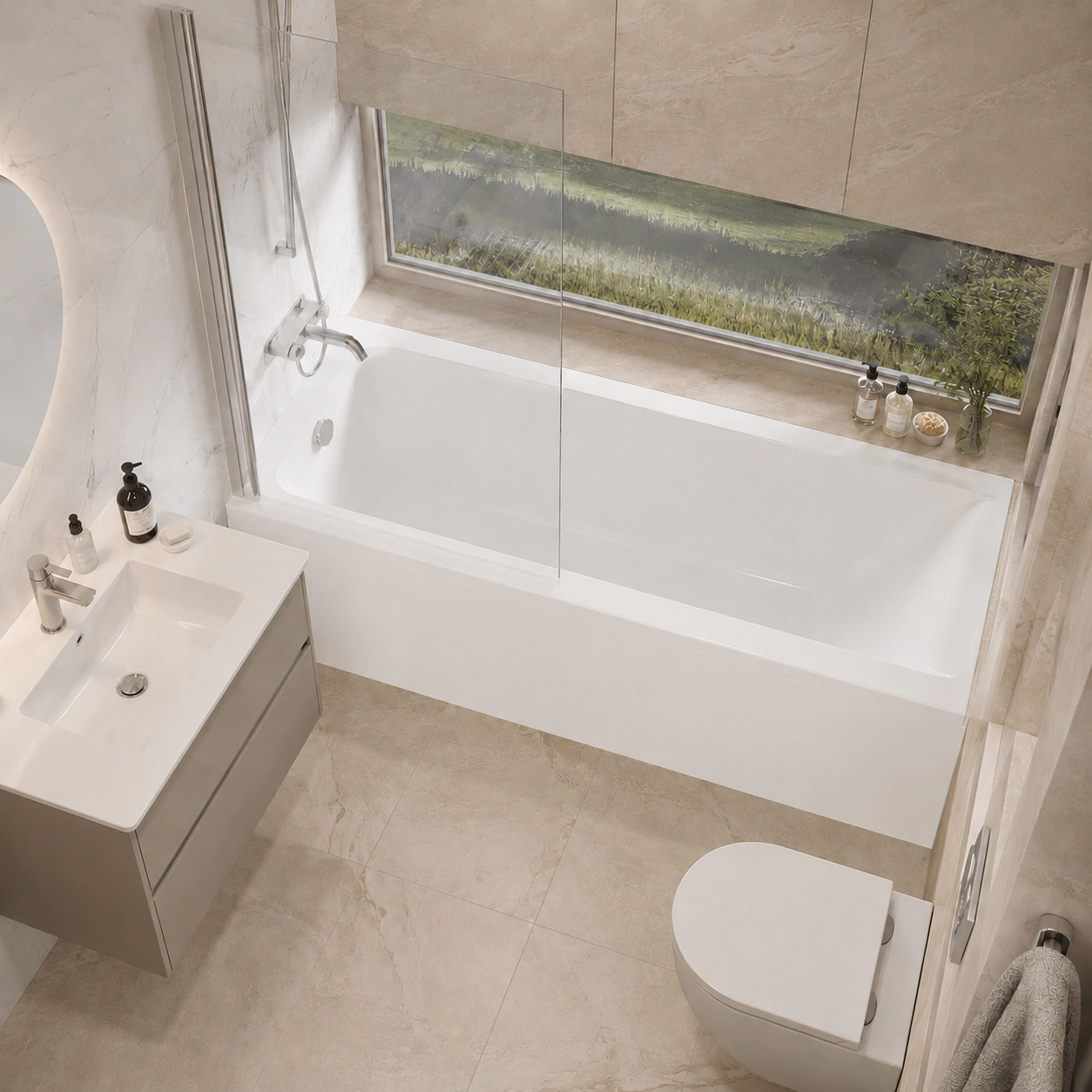 Акриловая ванна Alba Spa Merry 180х70 см прямоугольная
