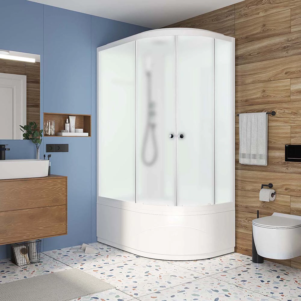 Кабина душевая DOMANI-SPA Delight Slim 128 L 120х80х218 см высокий поддон