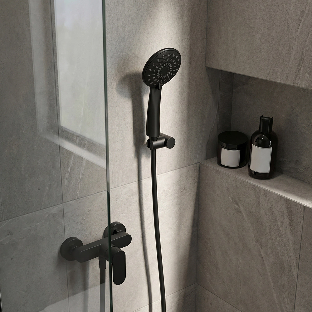 Душевой комплект FLUMEN DESIGN Orlean 3 режима черный