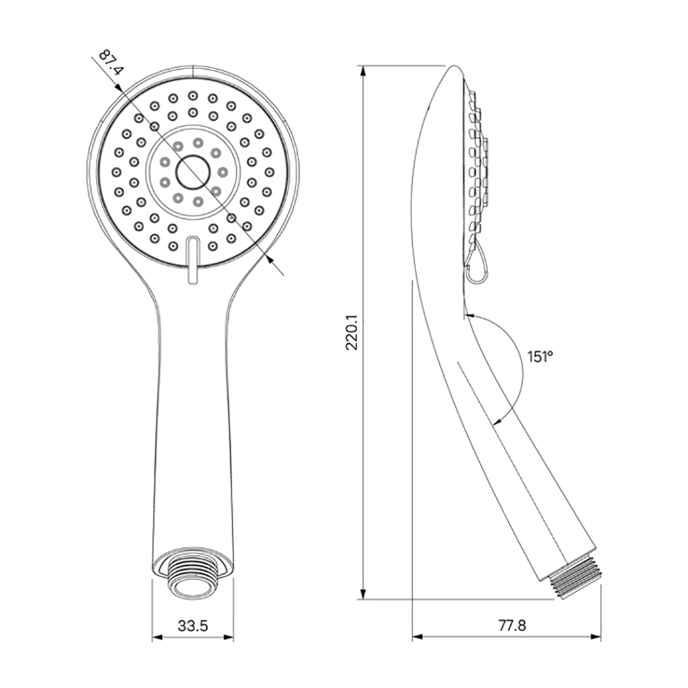 Душевая система Milardo Rosco со смесителем и верхним душем d20 см