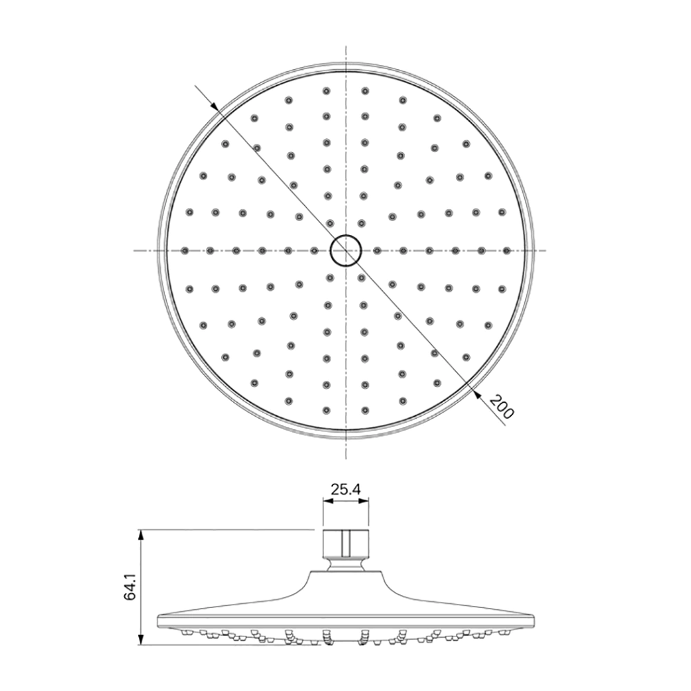 Душевая система Milardo Rosco со смесителем и верхним душем d20 см