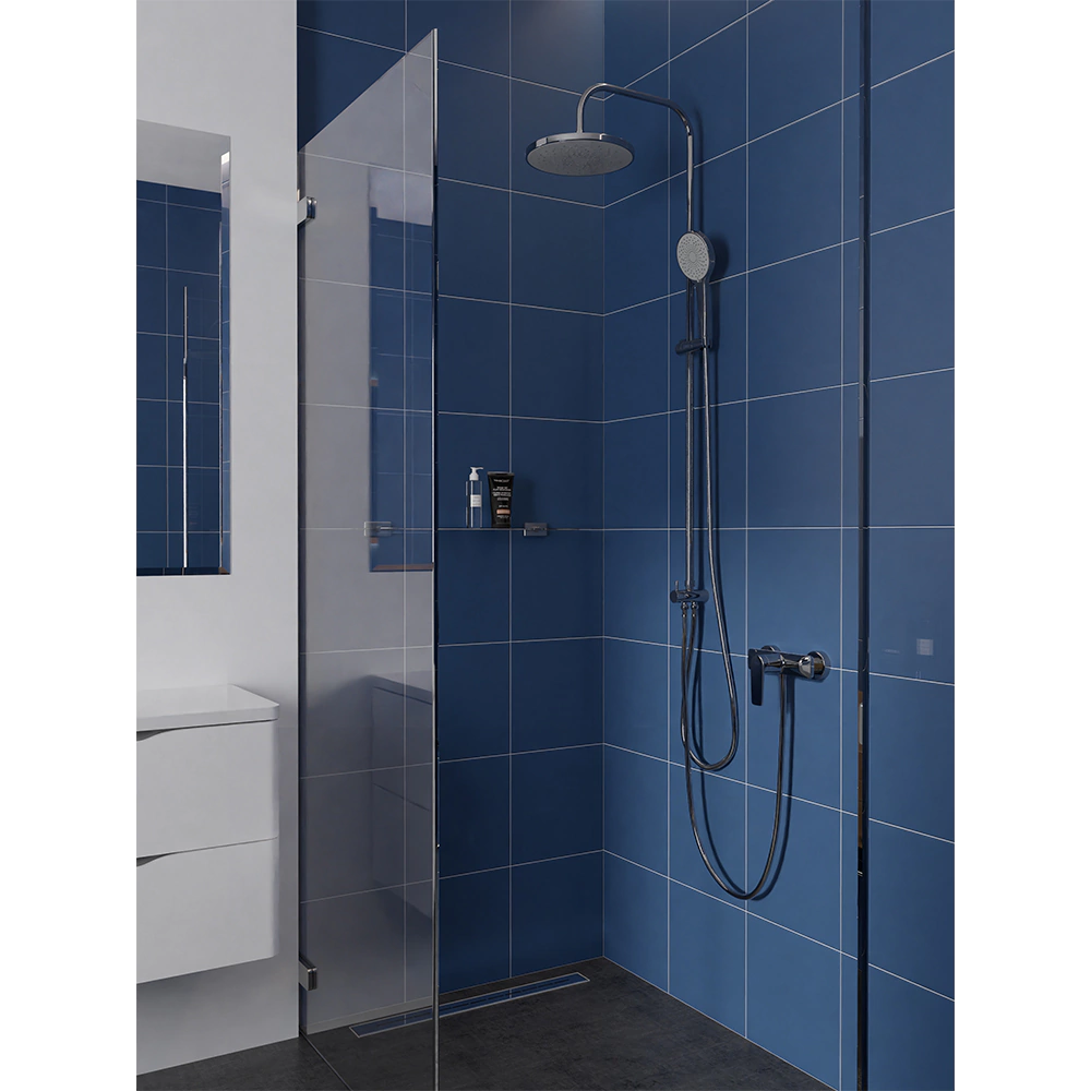 Душевая система с верхним душем без смесителя Esko ST1300 d25 см хром