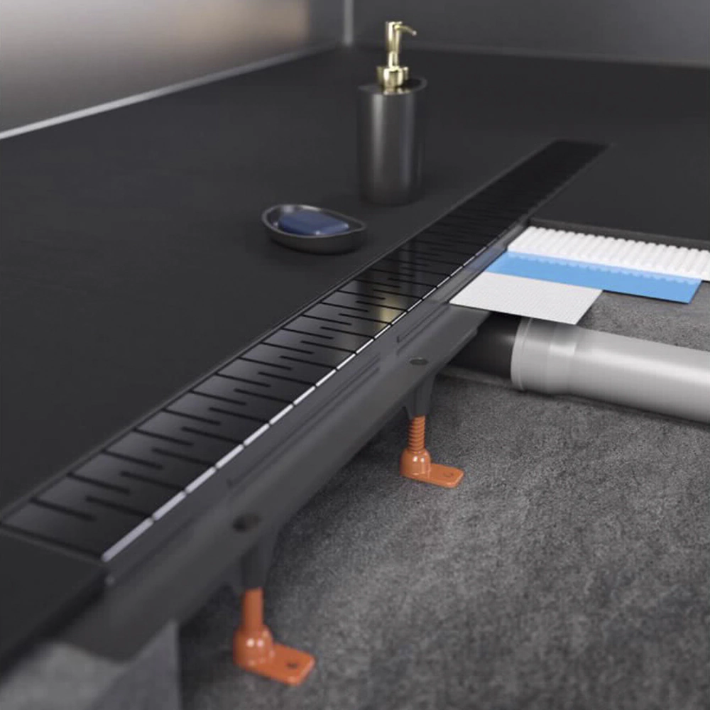 Трап для душа MCH Chudej Medium 650 мм горизонтальный черный