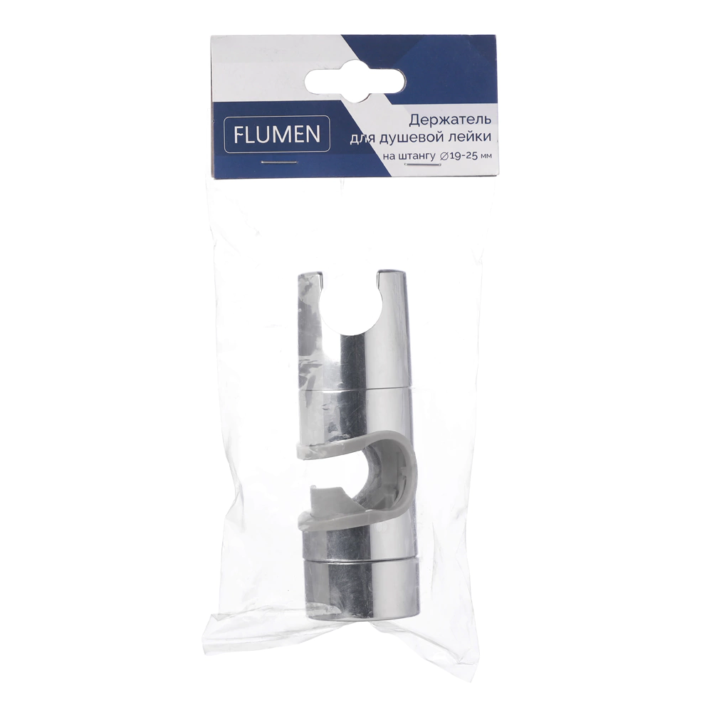 Держатель для душевой лейки на штангу FLUMEN d 19-25 мм хром