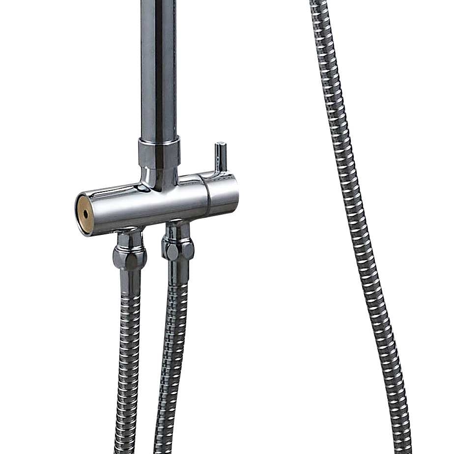 Душевая система c верхним душем без смесителя FLUMEN 28x19 см хром