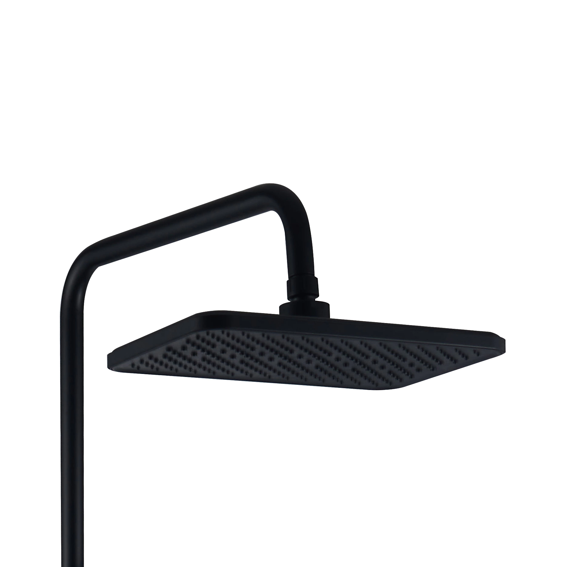 Душевая система c верхним душем без смесителя FLUMEN 28x19 см черный