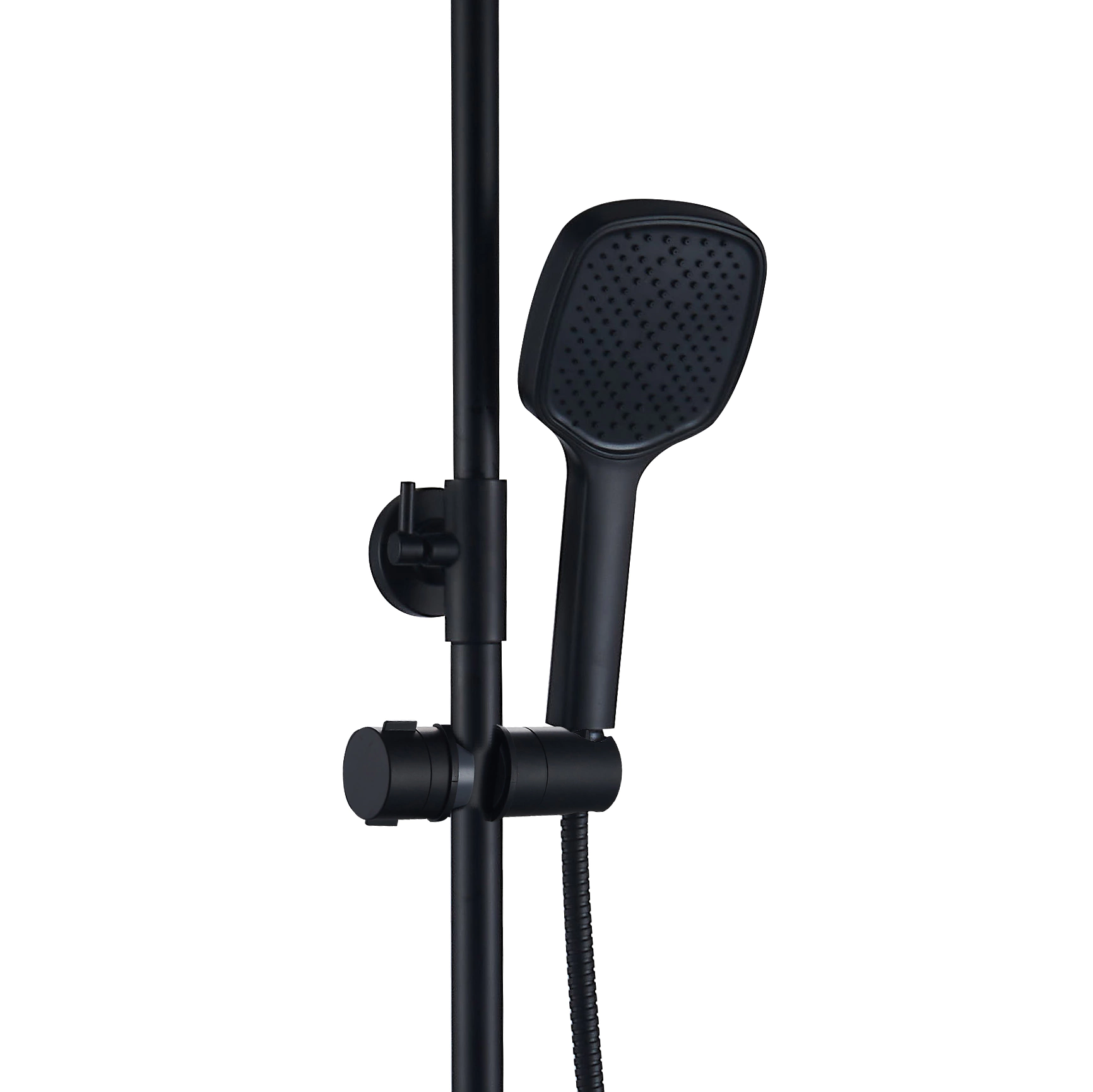 Душевая система c верхним душем без смесителя FLUMEN 28x19 см черный