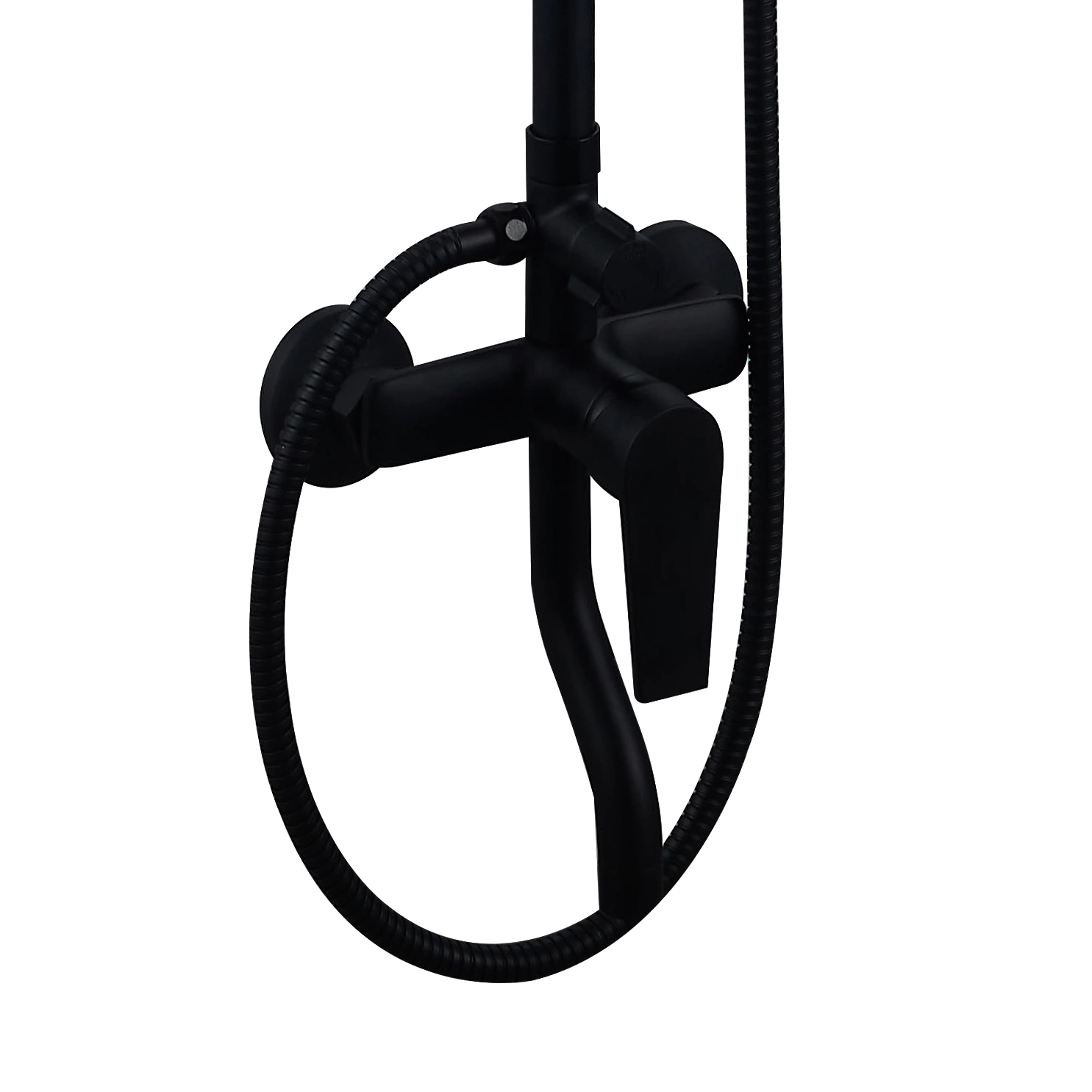 Душевая система со смесителем и верхним душем esparo d22,4 см черная