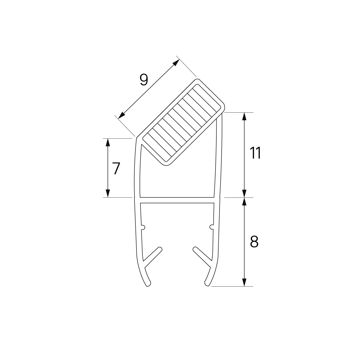 Магнитные уплотнители для душевого ограждения IDDIS 4 мм 2 шт